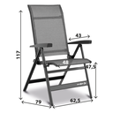 chaise brunner grise mesures.webp