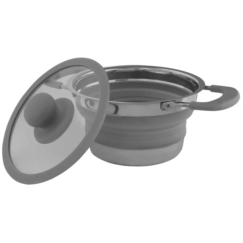 Pfanne mit Deckel 1,0L grau