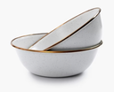Emaille Schalen, 2er Set, Enamelware eggshell,  Barebones