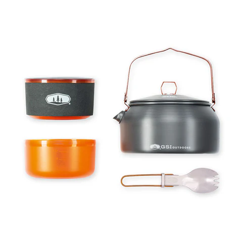 Set Bouilloire - mug - bol, Halulite Ketalist GSI