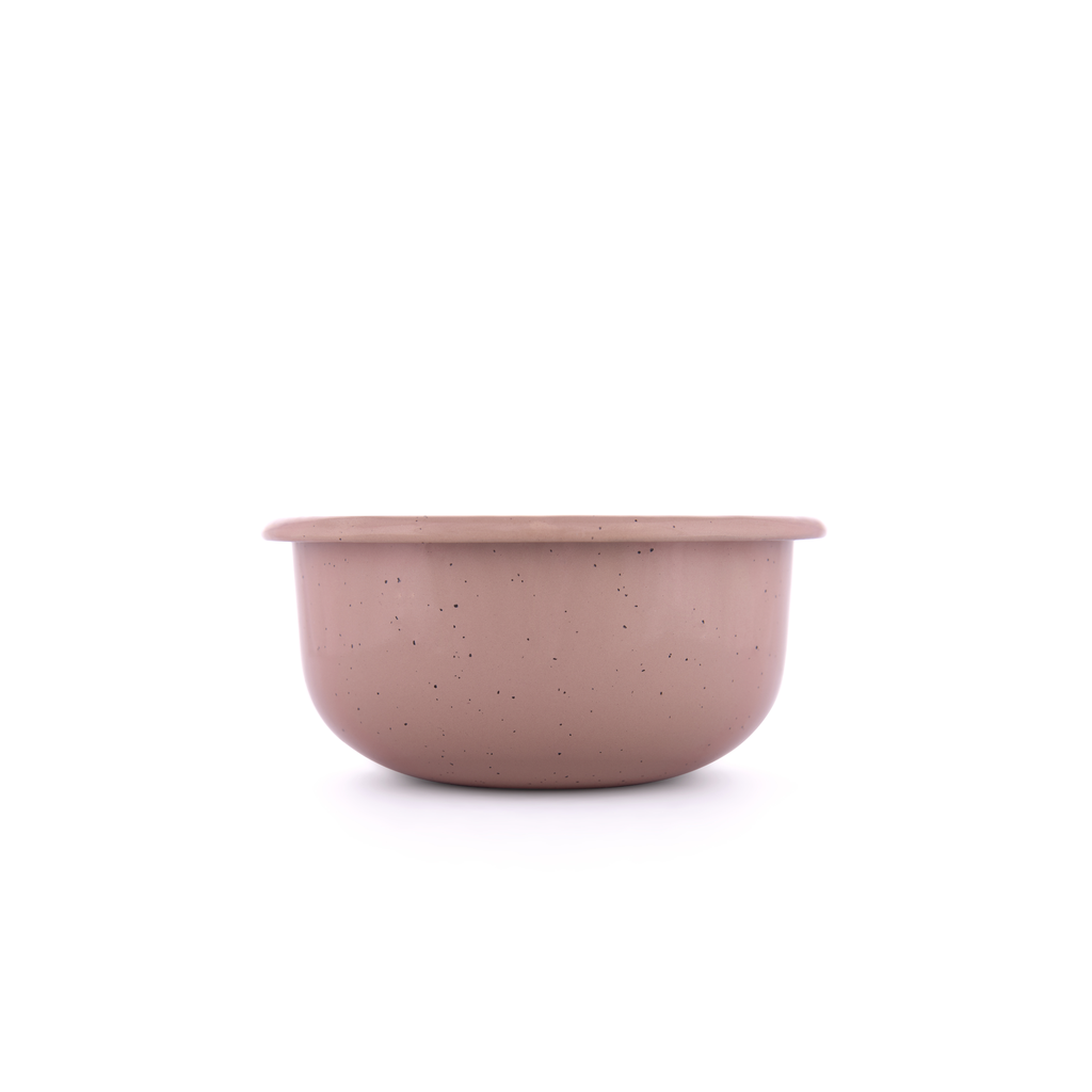 Rolled Enamelware Bowl dusty rose Barebones