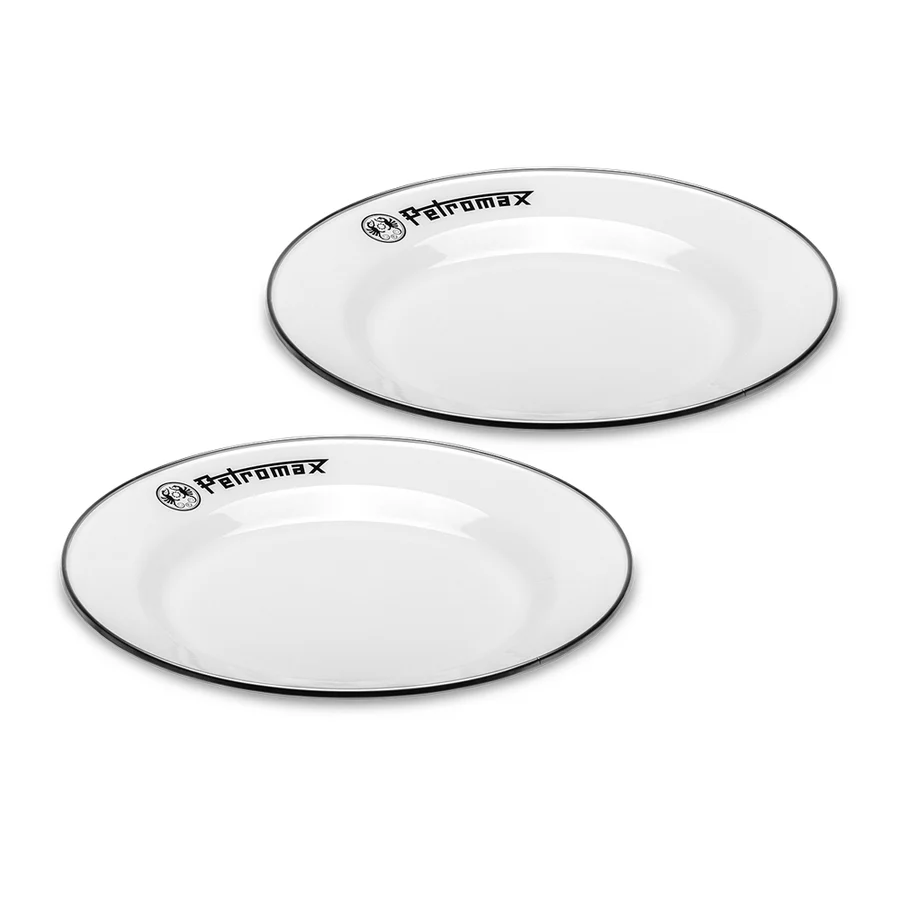 [PX-PLATE-26-W] Ensemble de 2 assiettes en émail